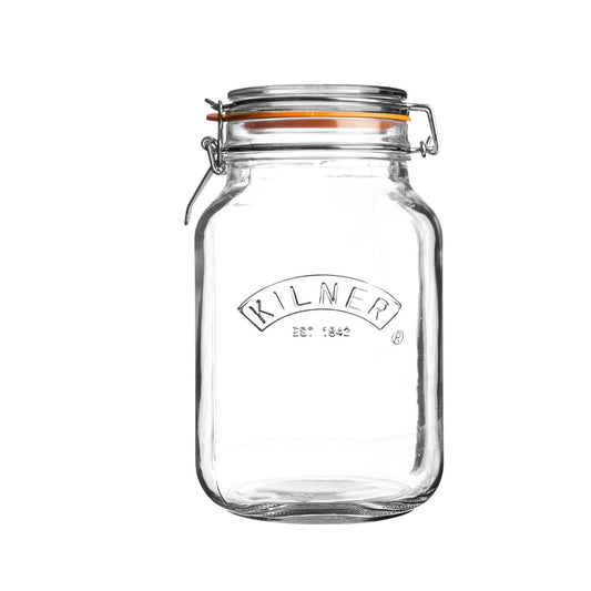 Square Clip Top Jar, 1.5 Litre