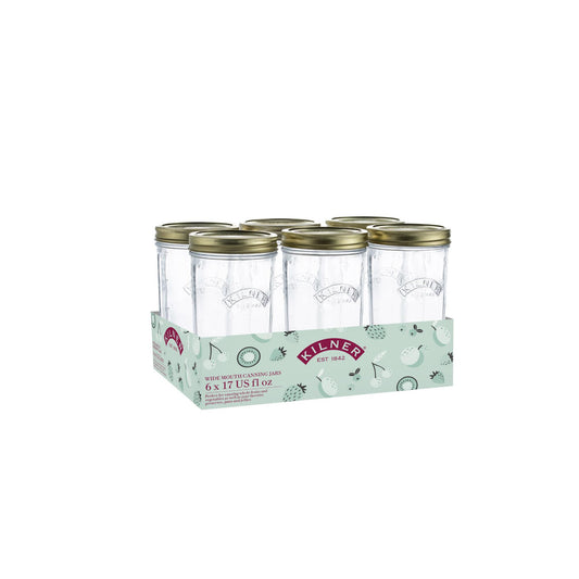 Wide Mouth Preserve Set of 6, 500ml