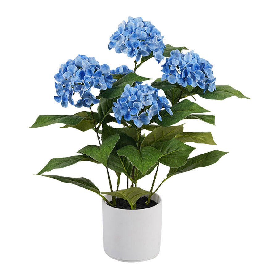 Potted Artificial Blue Hydrangea 35x35x50cm