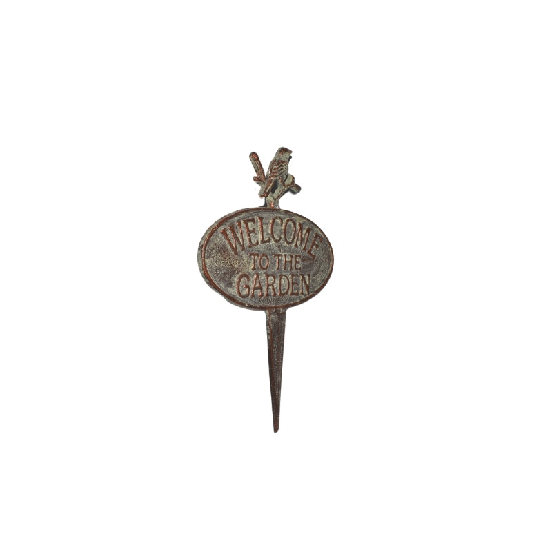 Welcome to the Garden Cast Iron Stake 20x1x32.5cm