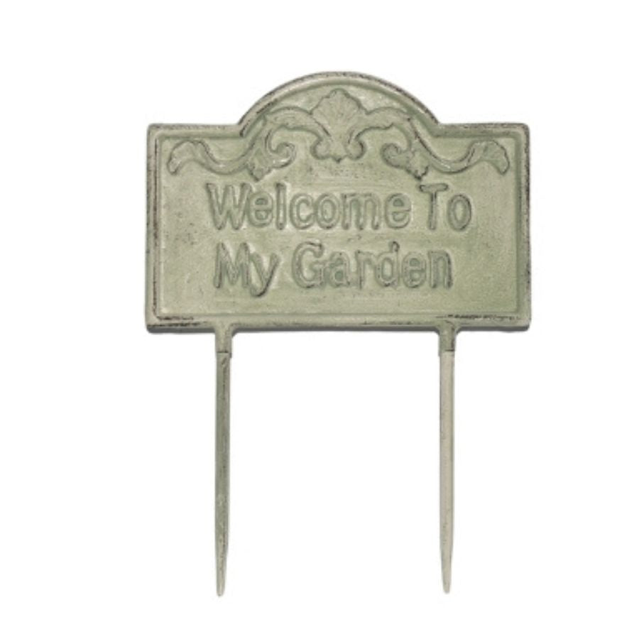 Welcome to My Garden' Cast Iron Stake 23x0.75x31cm