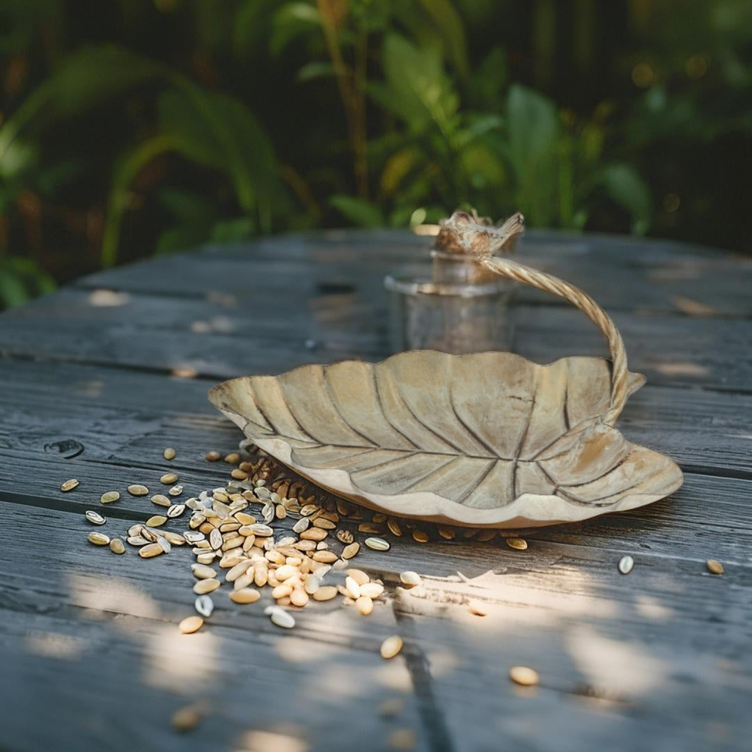 Leaf-Shape Birdfeeder/Versatile Holder 37x31x20.5cm