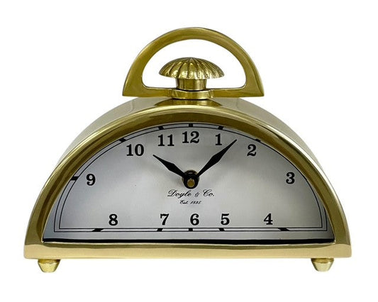 108P Crescent Gold Clock 21X17Cm