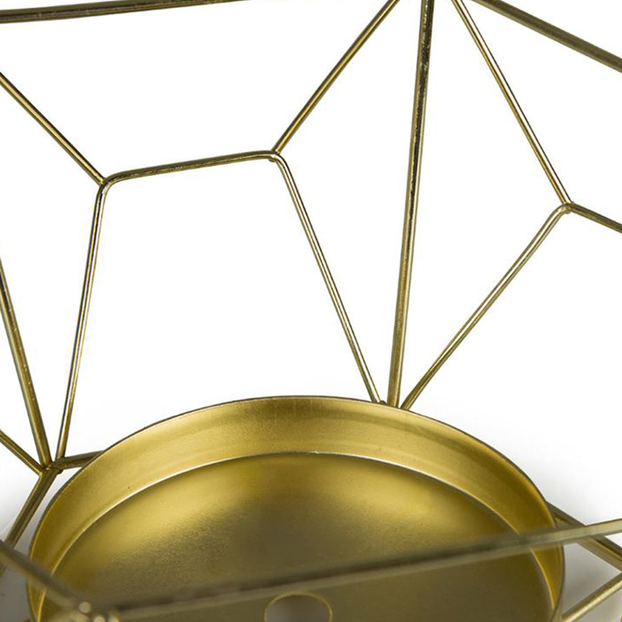 Set/2 Nested Luxe Geometric Candleholder 22x11/16x8cm(1/12)