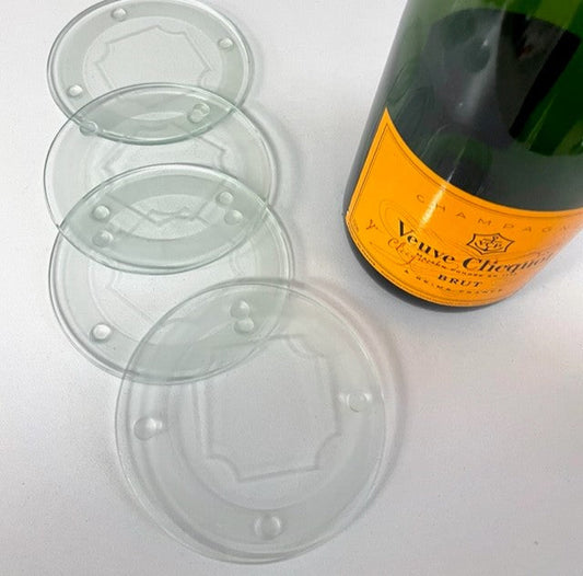 125Q - Glass Coasters Octo Frost Set 4