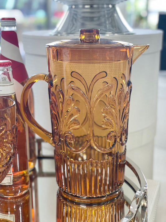 12Am - Acrylic Scollop Des Pitcher: Amber