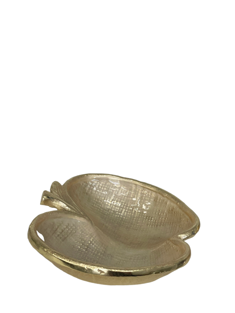 149M - Apple Dish Pearl Enamel 14Cm