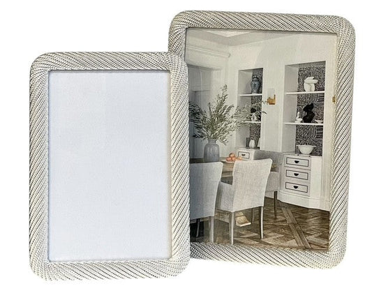 153T Ascot Silver Frosted Swirl Frame 4X6