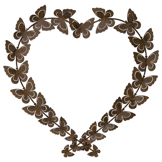 Flutter of Butterflies on Heart Wall Art 48x48cm