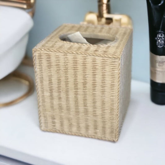 176T - Rattan Weave Tissue Box