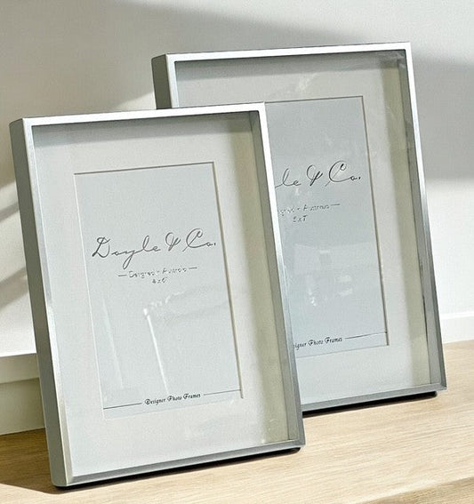 177T - Chrome Stately Shadow Box Frame 5X7