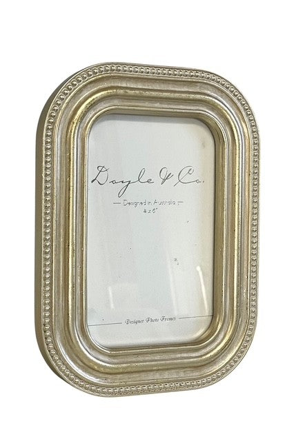 188A Ridged Beaded Frame Gold 4X6