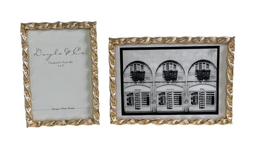 189J Gold Textured Twirl Frame 5X7