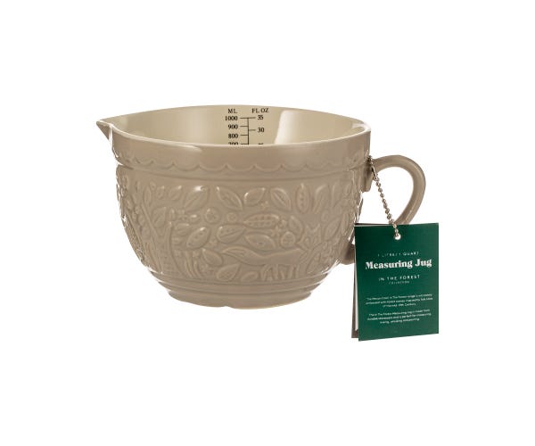 In The Forest Fox Stone Measuring Jug - 1 Litre