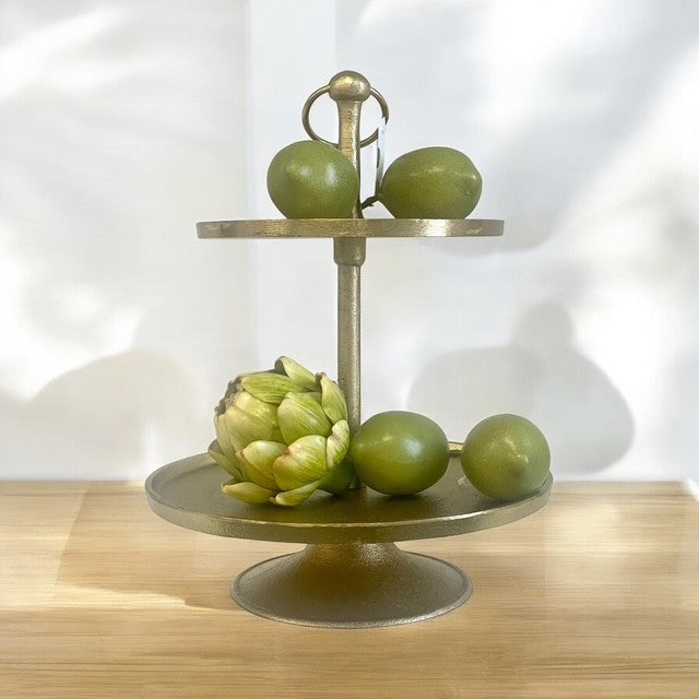 200D 2 Tier Gold Stand W/Texture