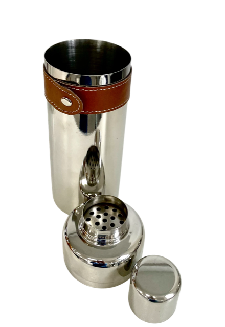 201E - Stainless Steel Cocktail Shaker: Leather