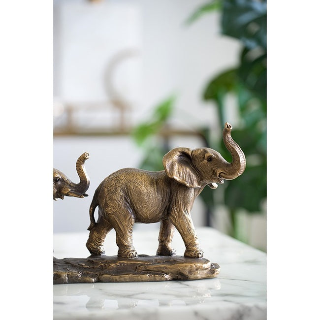 Elephant Family Of 3 Statue