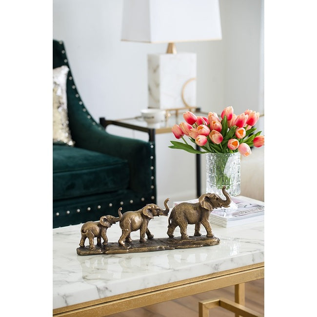 Elephant Family Of 3 Statue