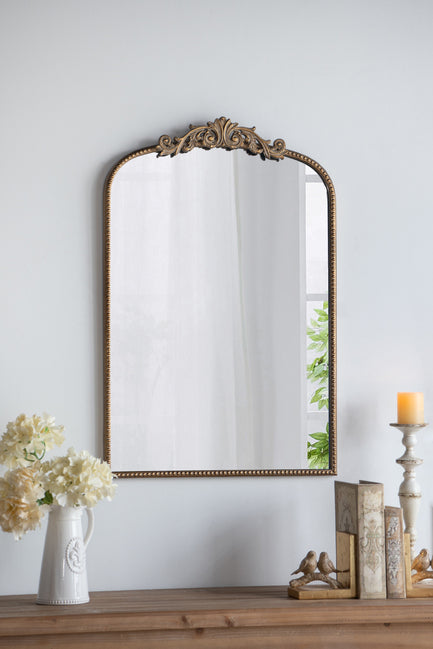Baroque Tall Gold Wall Mirror.91 Modern Take On Baroque Detailing And Elegant Gold Framing