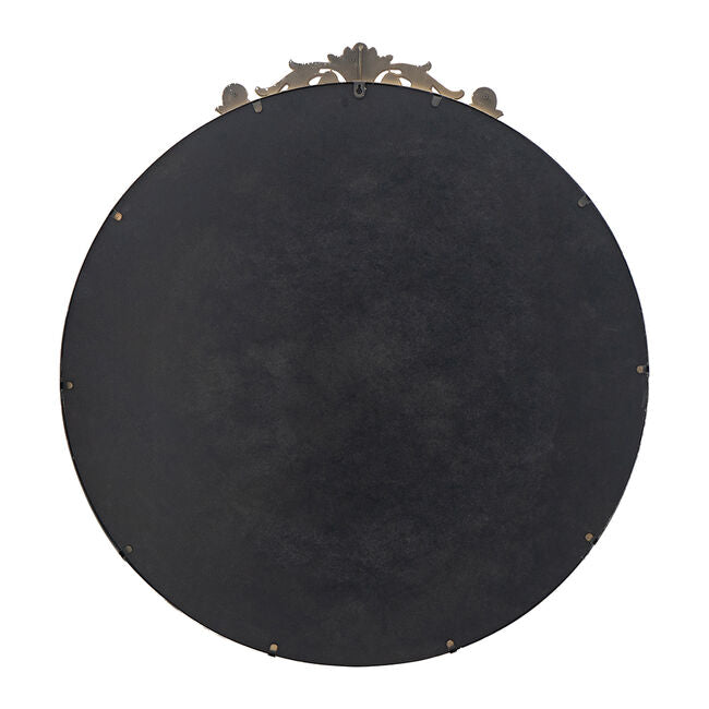 Baroque Black Round Mirror 76