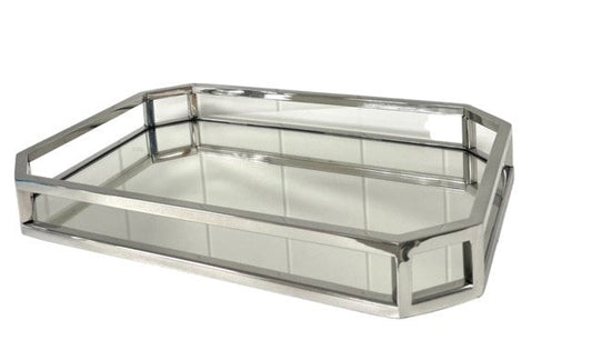 209D - Rectangle Sloped Edge Mirror Tray 41X26Cm