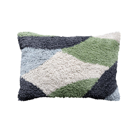 Flow Blue Green Tufted Cushion
