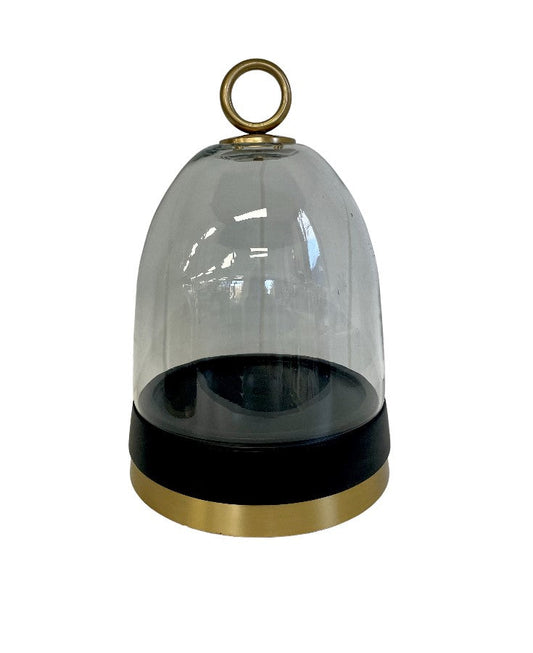 211N - Cake Dome On Black Base: 19X19Cm Large