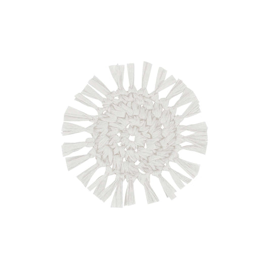 Fringe White Coaster Round
