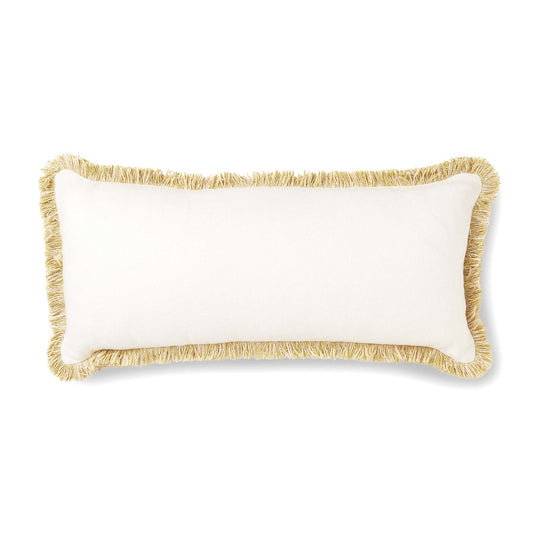 Vera Mustard Melange Fringe Cushion