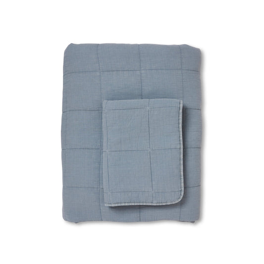 Bailey Light Blue Stonewash Coverlet Set