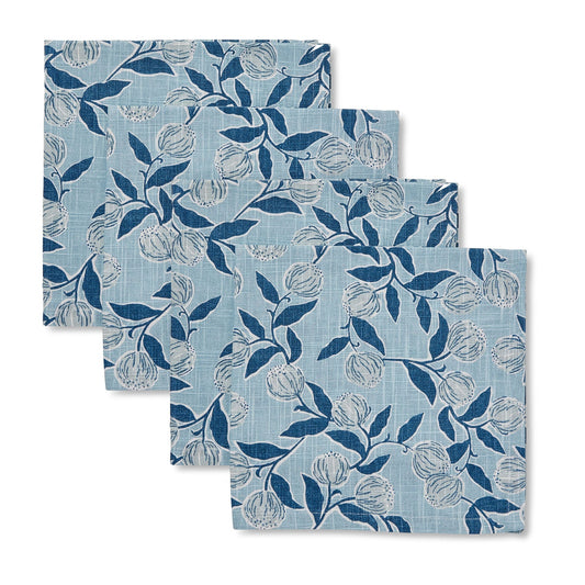Layla 蓝色餐巾 - 4 件套