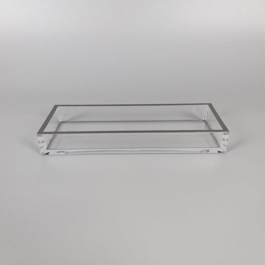 23A - Acrylic Tray Small Clear: 30 X12X 4Cm