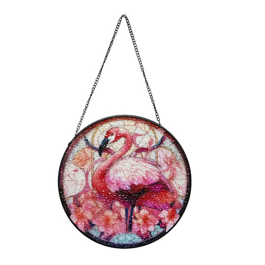 Flamingo Stained Glass Sun Catcher 20x0.2x20-35cm