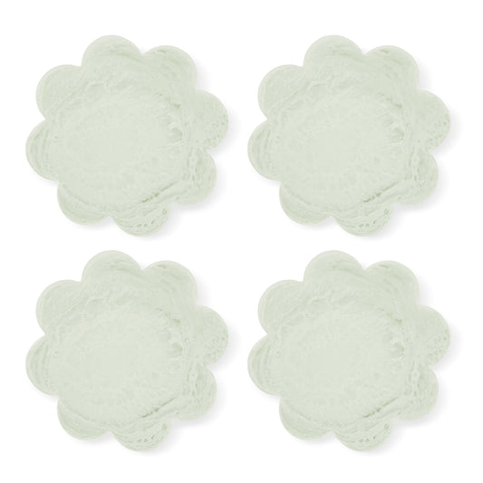 Aries Sage Green Scallop Coaster Set 4