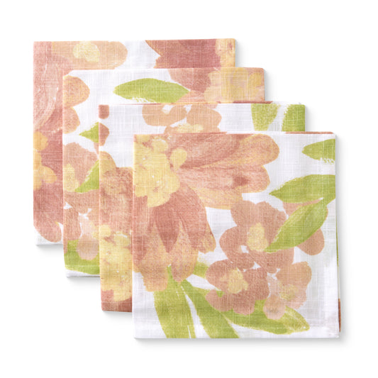 Rosie Large Floral Napkin Set 4