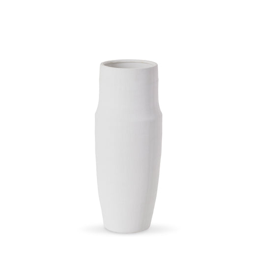 Nelson White Textured Vase Medium