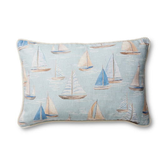 Sailboats Blue Cushion 40X60Cm