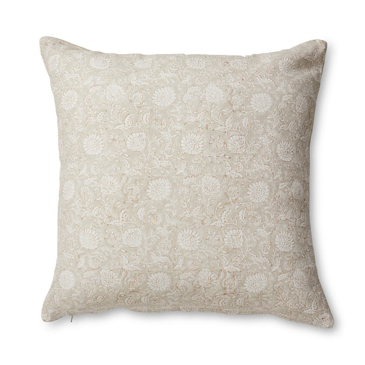 Delilah Neutral Block Print Cushion