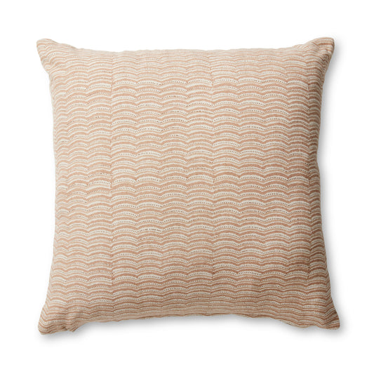 Neera Rust Scallop Block Print Cushion