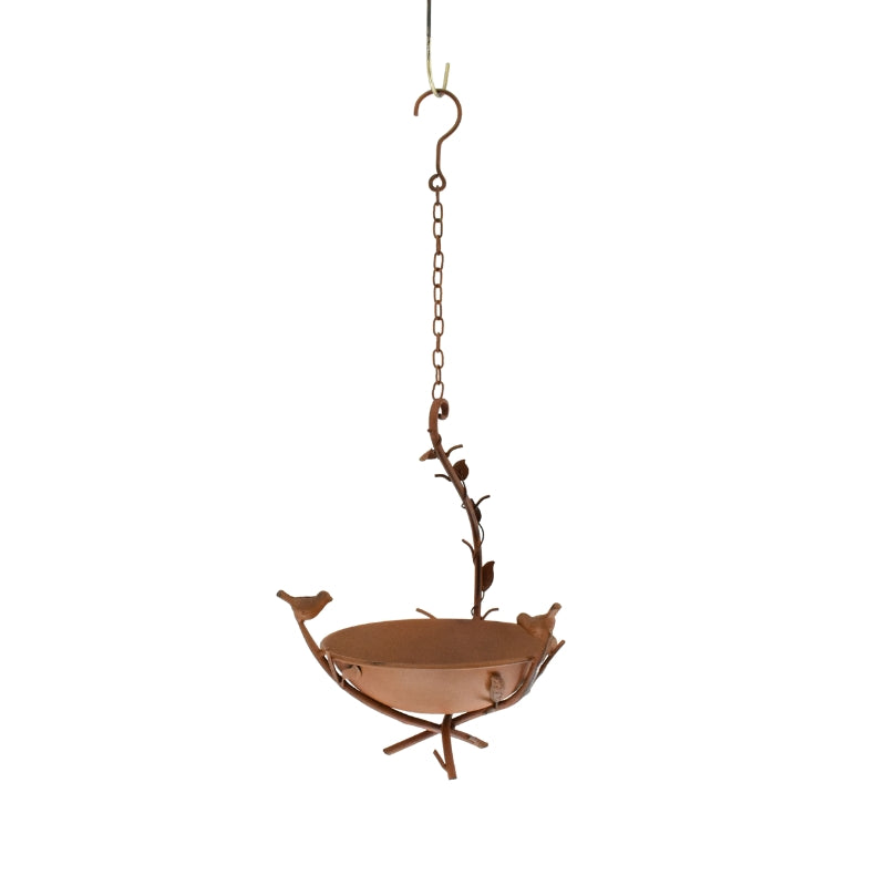 Hanging Birdfeeder on Branch w/2 Birds 21x20x29-51cm