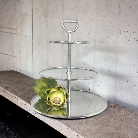 277D - 3 Tier Cake 40Cm Stand Alumn