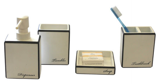 27C - Coco Creme Avec Bord Noir Toothbrush Hld