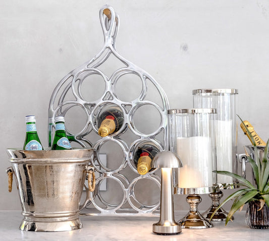 280C - Champagne Bucket Wide W/Rattan Hndls