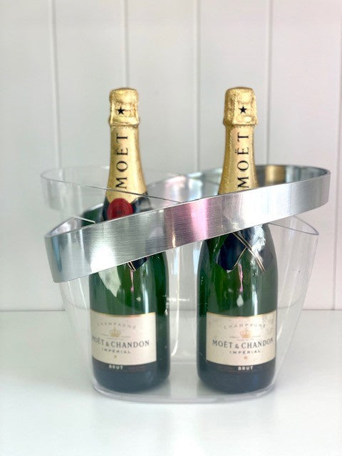 281 - Acrylic Ice Bucket W/Silver Rim