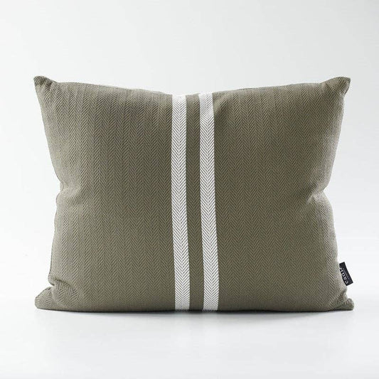 Simpatico Cushion - Khaki/Off White