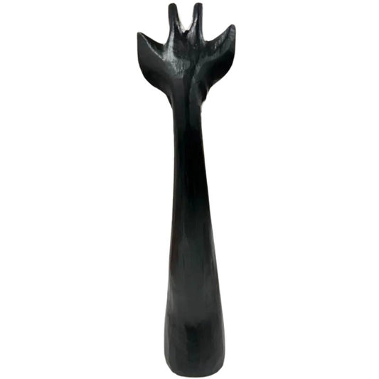 Handcrafted Black Giraffe Ornament 11x11x49cm