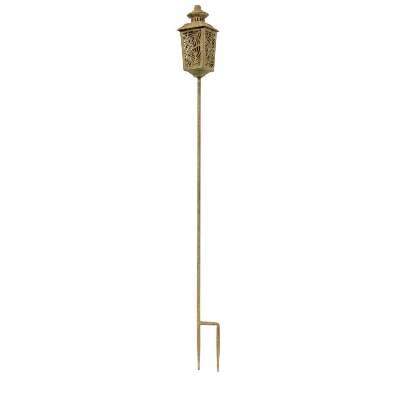 Vintage Style Garden Lantern Candle-Holder Stake 10.5x10.5x120cm