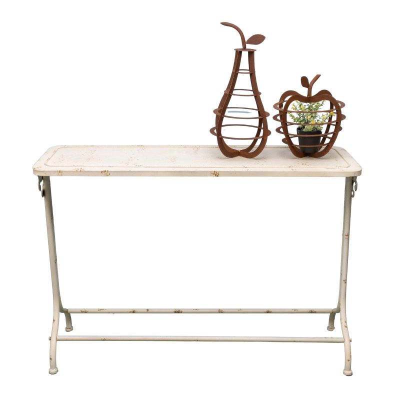 Distressed Finish French Provincial metal Console Table 110x35x78cm