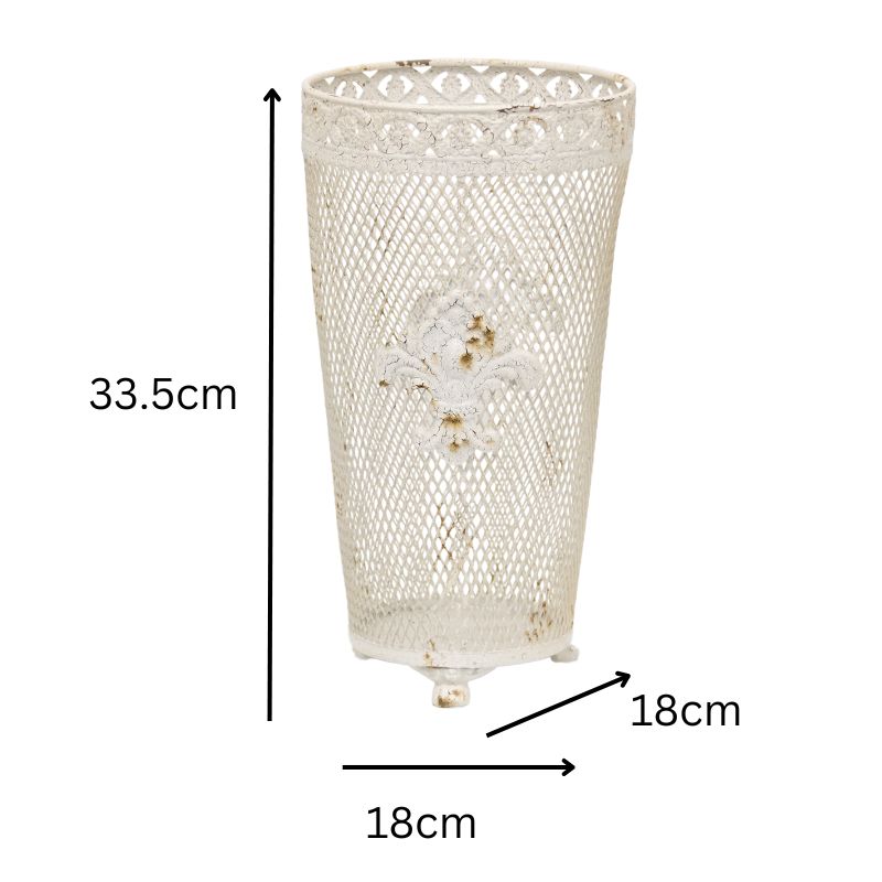French Provinicial Dry-Flower Vase w/Fleur-de-lis 18x18x33.5cm