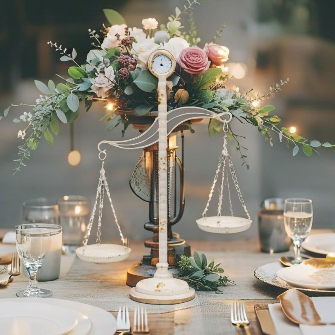 French Provincial Decorative Scale/Pillar Candleholder 40x13x58cm